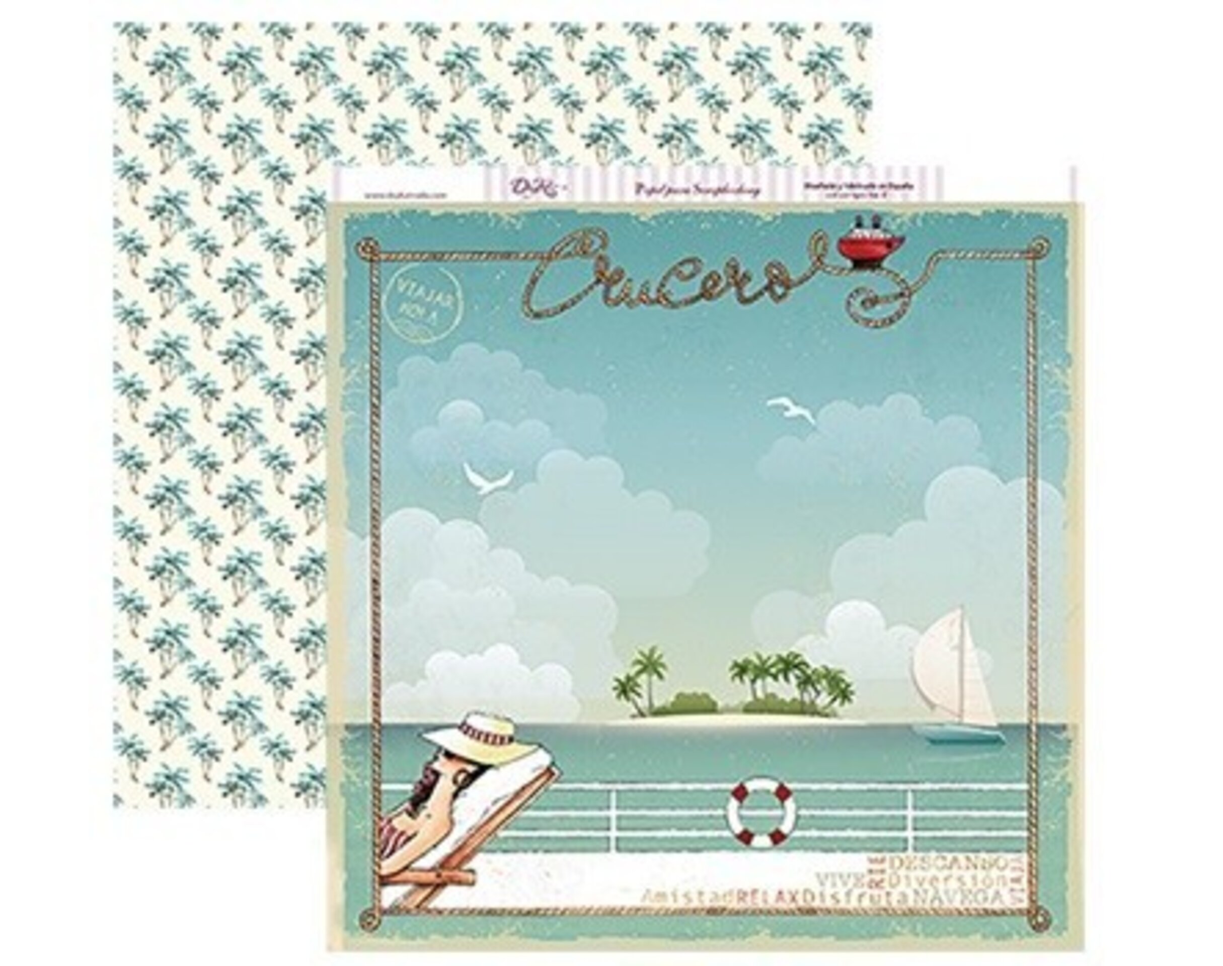 Papel Scrap 30x30 Vacaciones · SCP-155 - 1