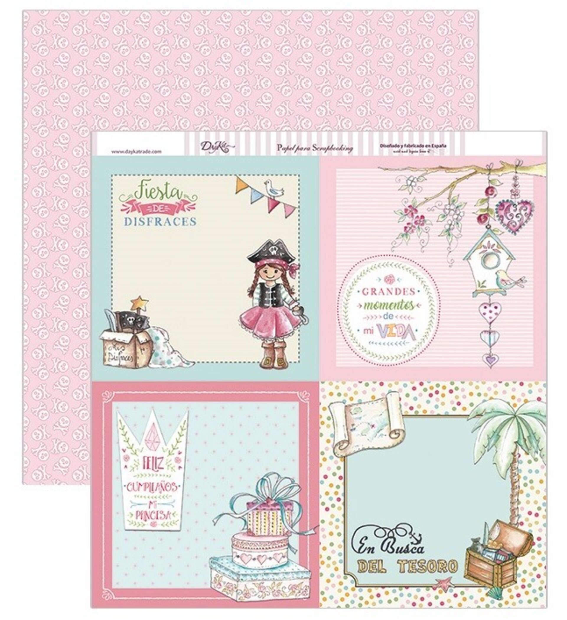 Papel Scrap 30x30 Niña · SCP-198 - 1