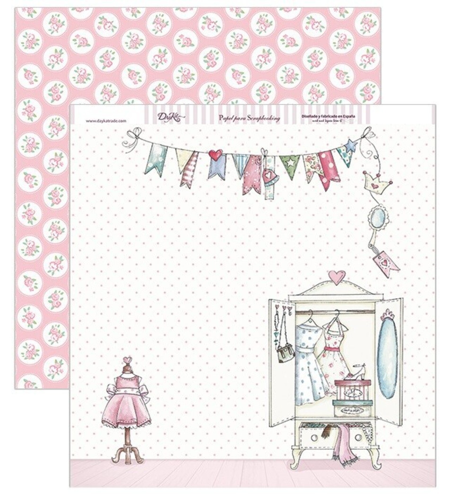 Papel Scrap 30x30 Niña · SCP-201 - 1