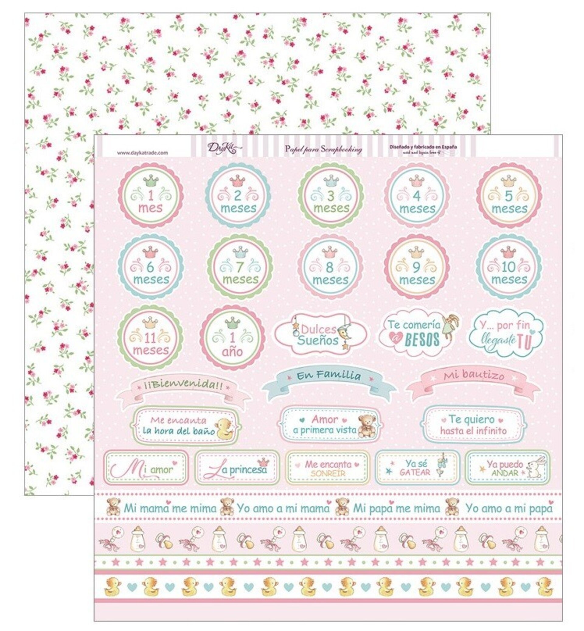 Papel Scrap 30x30 Bebé Niña · SCP-262 - 1