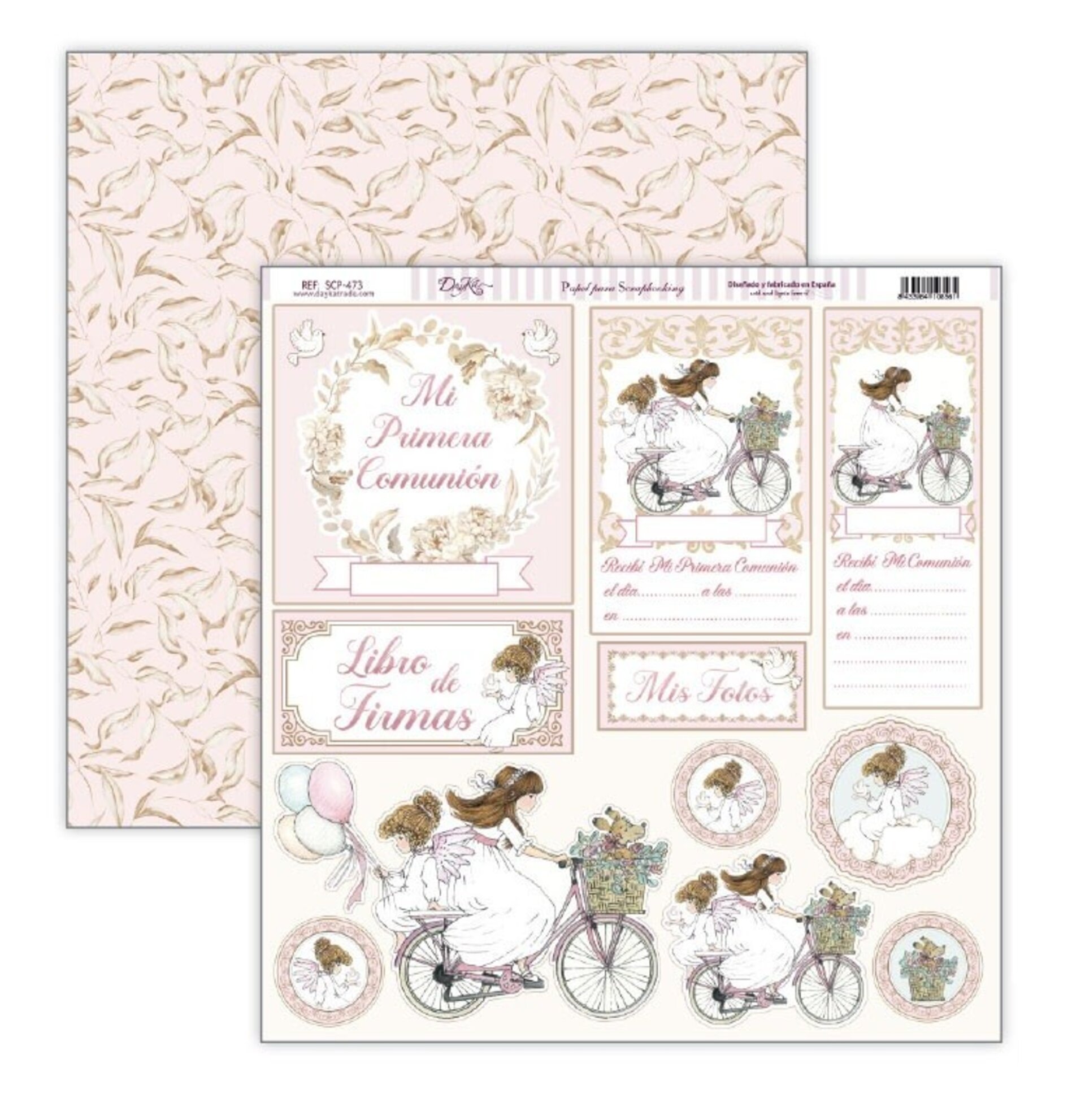 Papel Scrap 30x30 Comunión niña · SCP-473 - 1