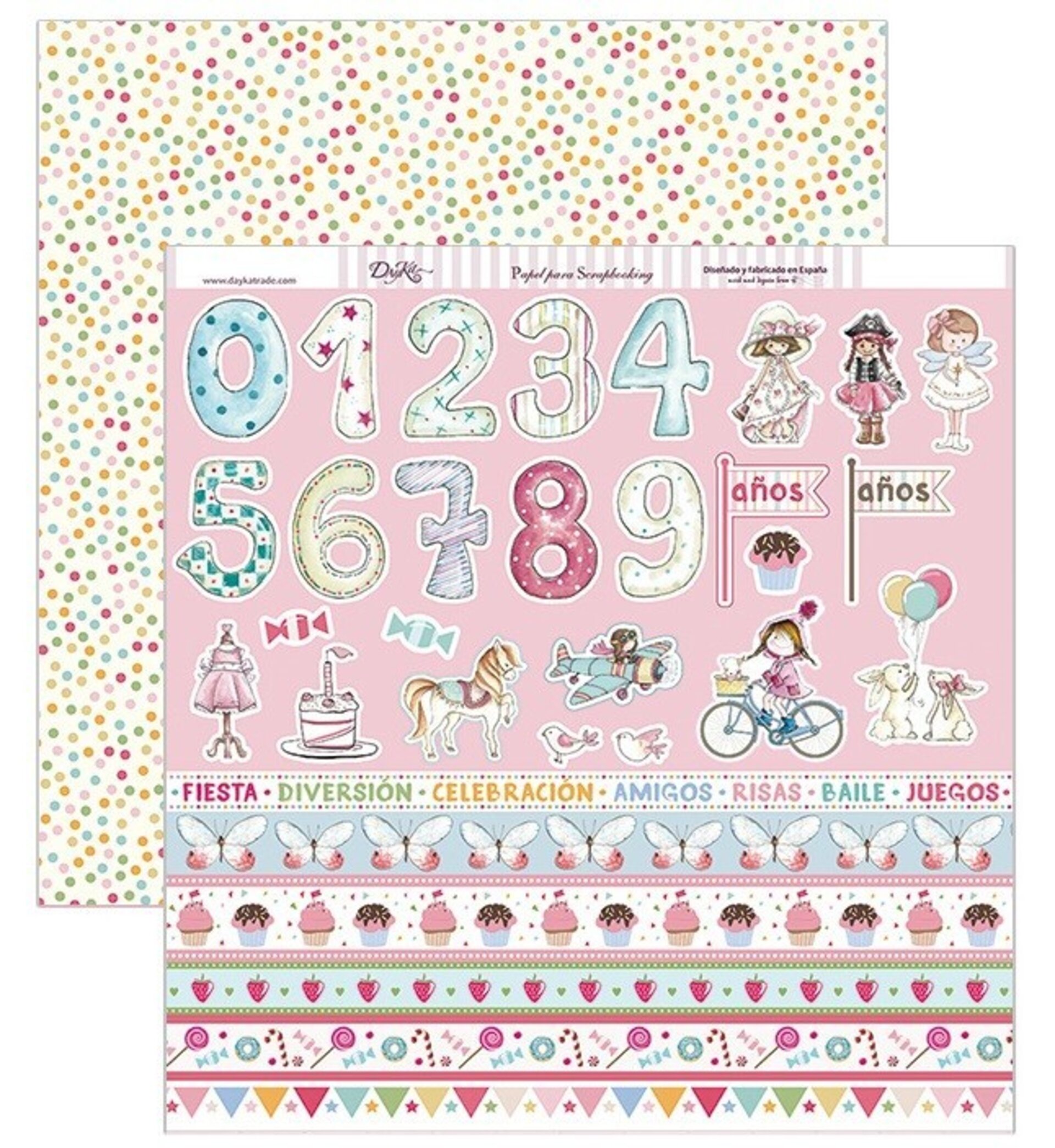 Papel Scrap 30x30 Niña · SCP-205 - 1